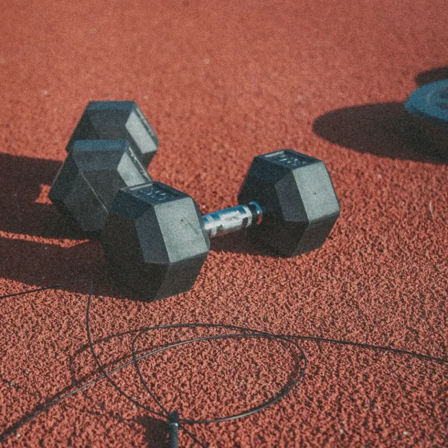 personal training close up weights